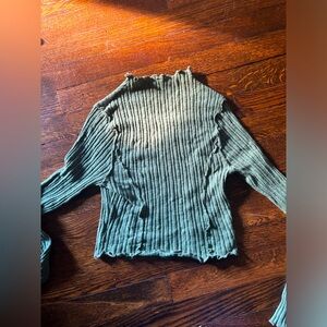 Sage green sweater top